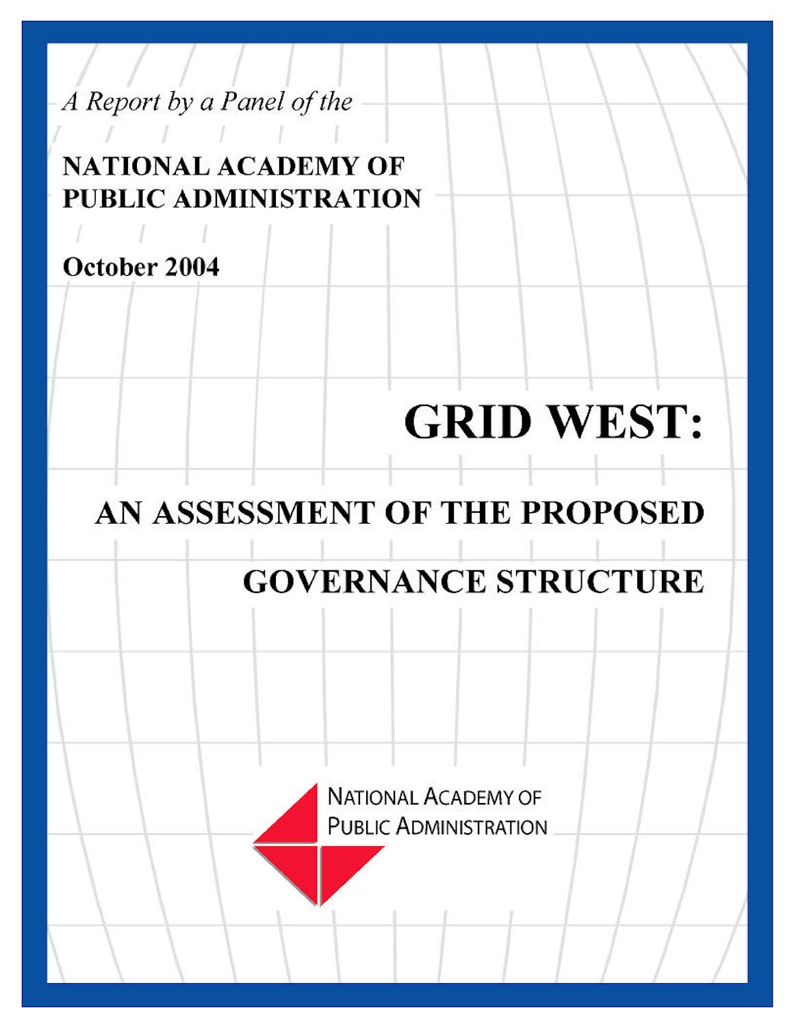 04 13 Grid Westan Assessmentofthe Proposed Governance Structure