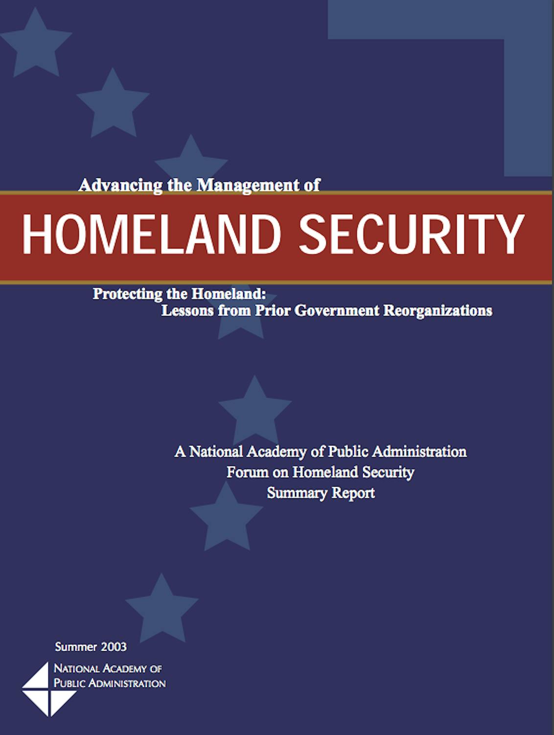 03 08 Advancingthe Managementof Homeland Security