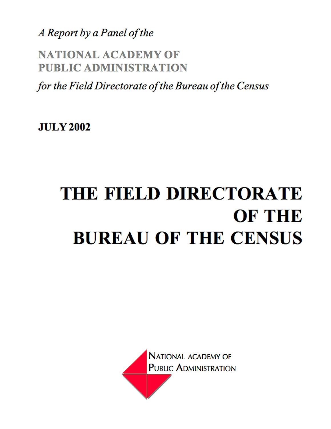 The Fieldof Directorateofthe Bureauofthe Census