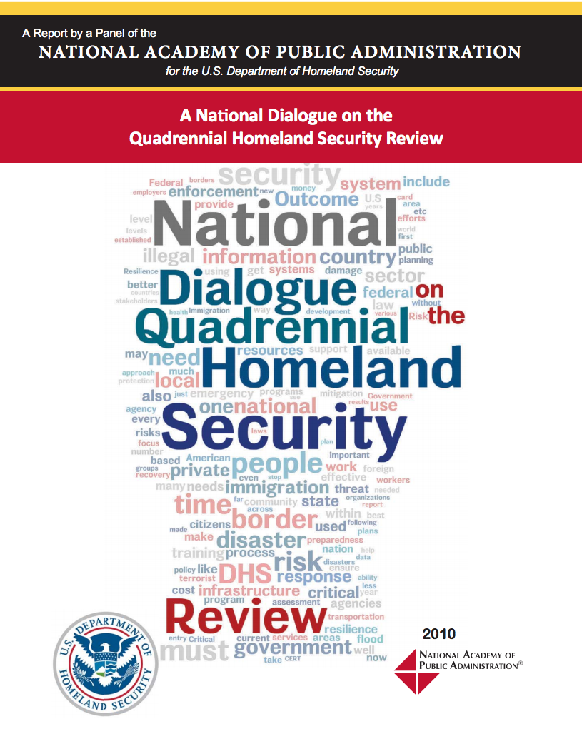 The National Dialogue On The Quadrennial Homeland Security Review ...